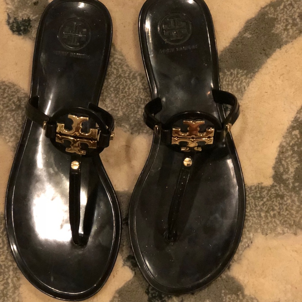 Black Tory Burch jelly sandals
